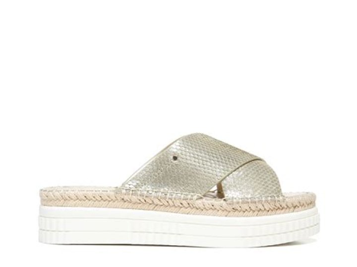 DSW Franco Sarto Birch Slide Sandal in Gold Metallic Snake Skin for $59.99 – Celeb Secrets